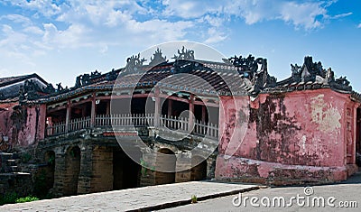 Japanese Covered Bridge of Hoi An, Vietnam Stock Photo