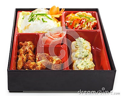 Japanese Cuisine - Bento Lunch Stock Photo