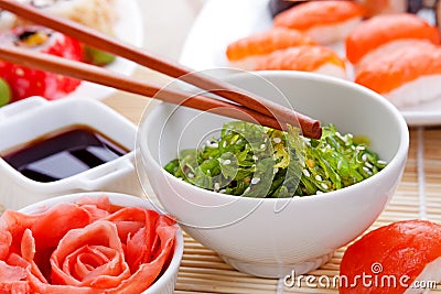 Japanese Cuisine - Chuka Seaweed Salad Stock Photo