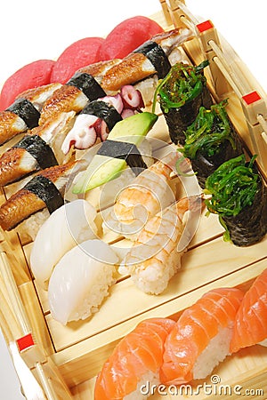 Japanese Cuisine - Sushi Set Stock Photo