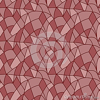 Japanese Curl Line Checkered Vector Seamless Pattern Vector Illustration