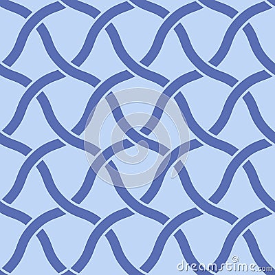 Japanese Curl Zigzag Vector Seamless Pattern Vector Illustration