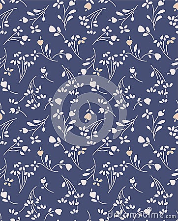 Japanese Cute Bouquet Vector Seamless Pattern Vector Illustration