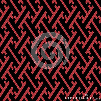 Japanese Diamond Maze Vector Seamless Pattern Vector Illustration