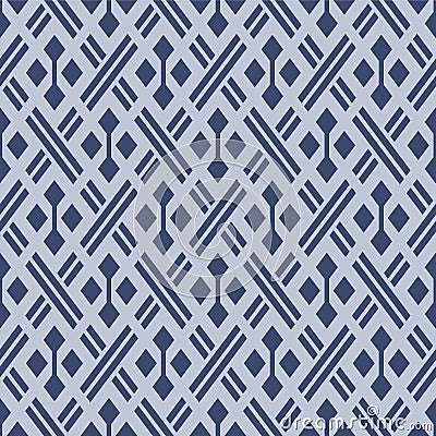 Japanese Diamond Weave Vector Seamless Pattern Vector Illustration