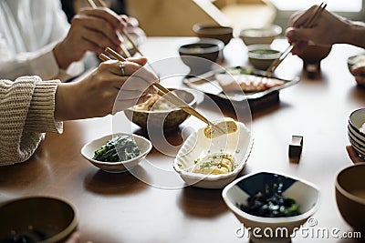 Japanese dining lifestyle eating concept Stock Photo