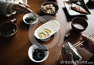 Japanese dining lifestyle eating concept Stock Photo