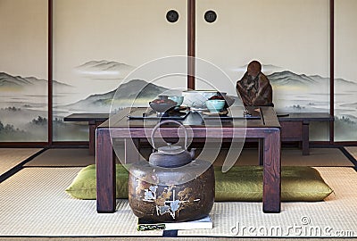 Japanese Dining Room Stock Photo