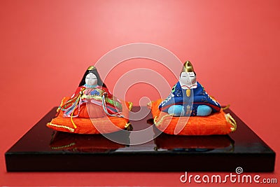 Japanese doll festival in the red mood Stock Photo