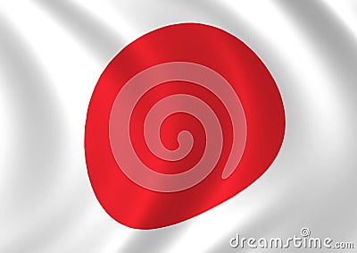 Japanese flag #2 Stock Photo