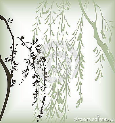 Japanese floral background Stock Photo