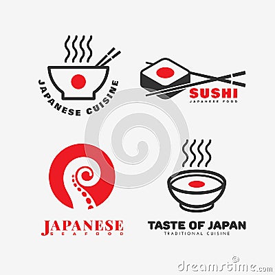 Japanese food logo Vector Illustration