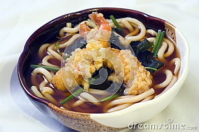 Japanese Food, Noodles Soup Stock Photo