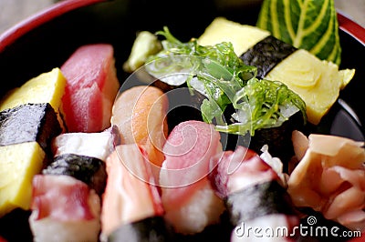 Japanese food sushi nigiri Stock Photo