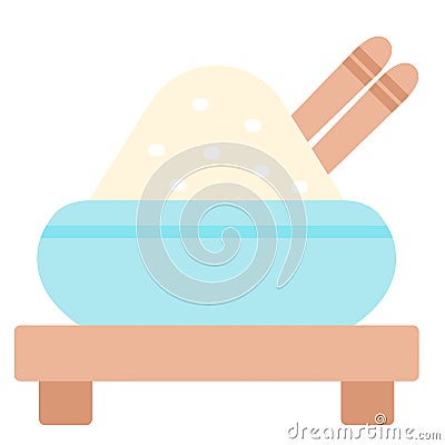 Japanese food vector illustration - rice Vector Illustration