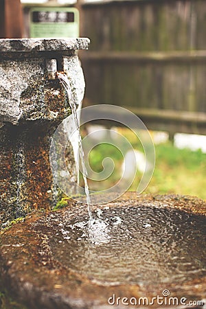The japanese fountain Stock Photo