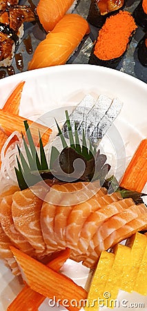 Japanese fresh shashimi. Stock Photo