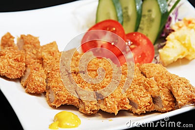 Japanese Fried Pork Stock Photo