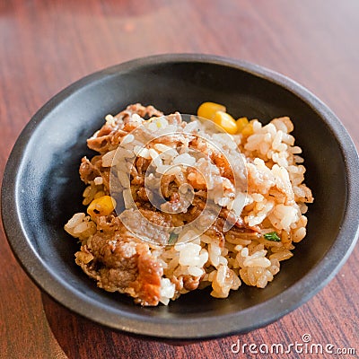 Japanese fried rice Stock Photo