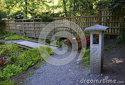 Japanese garden in Bellevue Botanical garden Stock Photo