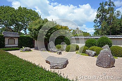 Japanese Garden of Contemplation in Hamilton Gardens - New Zealand Stock Photo