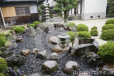 Japanese garden in Kyoto, Japan Stock Photo