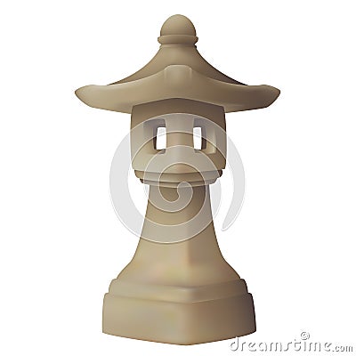 Japanese garden lamp Vector Illustration