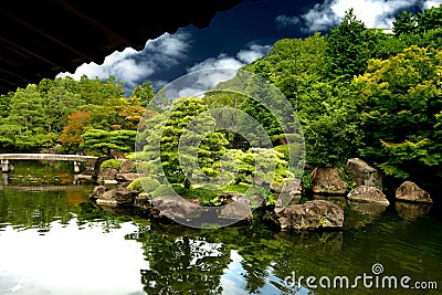Japanese garden - nihon teien Stock Photo