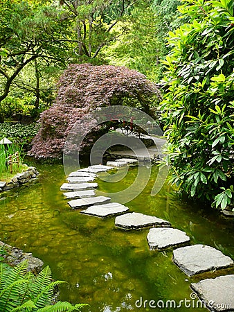 Japanese garden Pathway Stock Photo