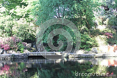 Japanese gardens in Portland Stock Photo