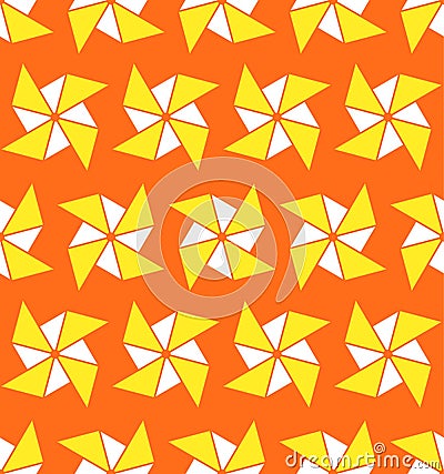 Japanese Geometric Paper Wind Turbine Vector Seamless Pattern Vector Illustration