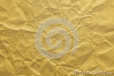 Japanese gold crumpled paper texture or vintage background Stock Photo