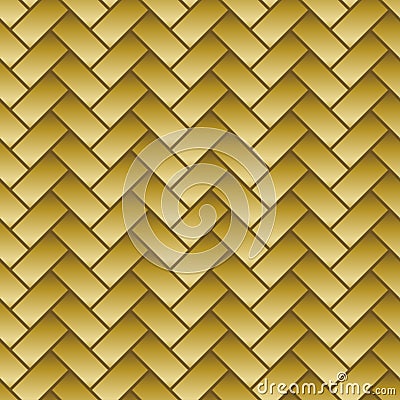 Japanese Gold Diagonal Brick Vector Seamless Pattern Vector Illustration