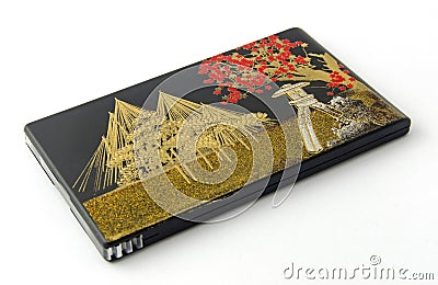 Japanese Gold Lacquerware Stock Photo