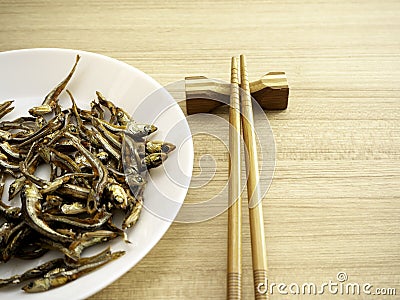 Japanese healthy food. Iriko fish Stock Photo