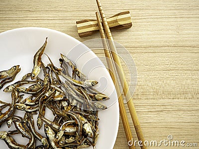 Japanese healthy food. Iriko fish Stock Photo