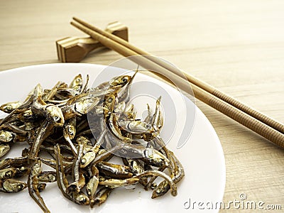 Japanese healthy food. Iriko fish Stock Photo