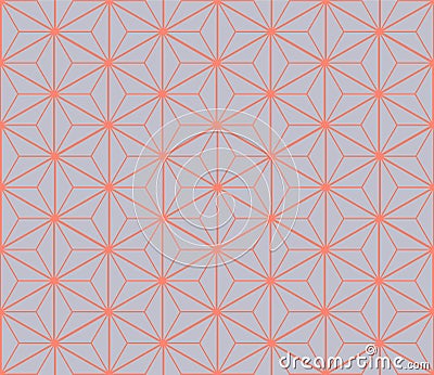Japanese Hexagon Star Vector Seamless Pattern Vector Illustration