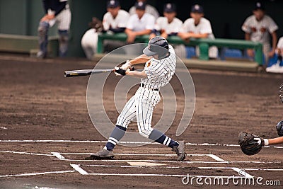 Japanese high school baseball game Editorial Stock Photo
