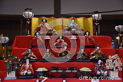 Japanese Hina-dollsHina-ningyo Stock Photo