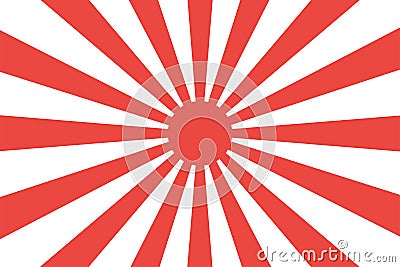 Japanese imperial navy flag isolated vector design. Abstract japanese flag for decoration design. Sunshine vector background. Vector Illustration