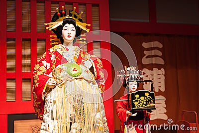 Japanese kabuki performers Editorial Stock Photo