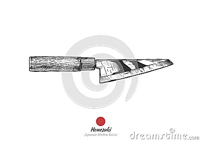 Japanese kitchen knife Vector Illustration