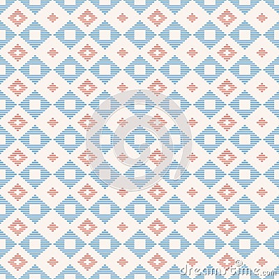 Japanese Kogin embroidery. Seamless pattern. Vector Illustration