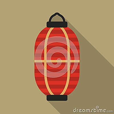 Japanese lantern . Vector Illustration