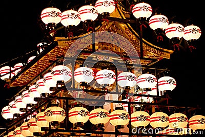 Japanese lanterns in Takayama, Kyoto Stock Photo