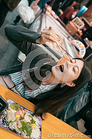 Japanese local food lifestyle in osaka Stock Photo