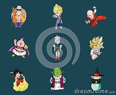 Dragon Ball vector illustration poster template Editorial Stock Photo