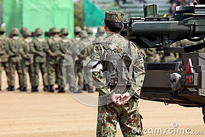 Japanese military base Editorial Stock Photo