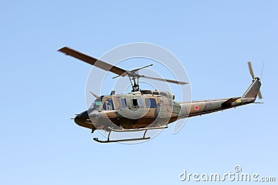 Japanese military helicopter in flight Editorial Stock Photo